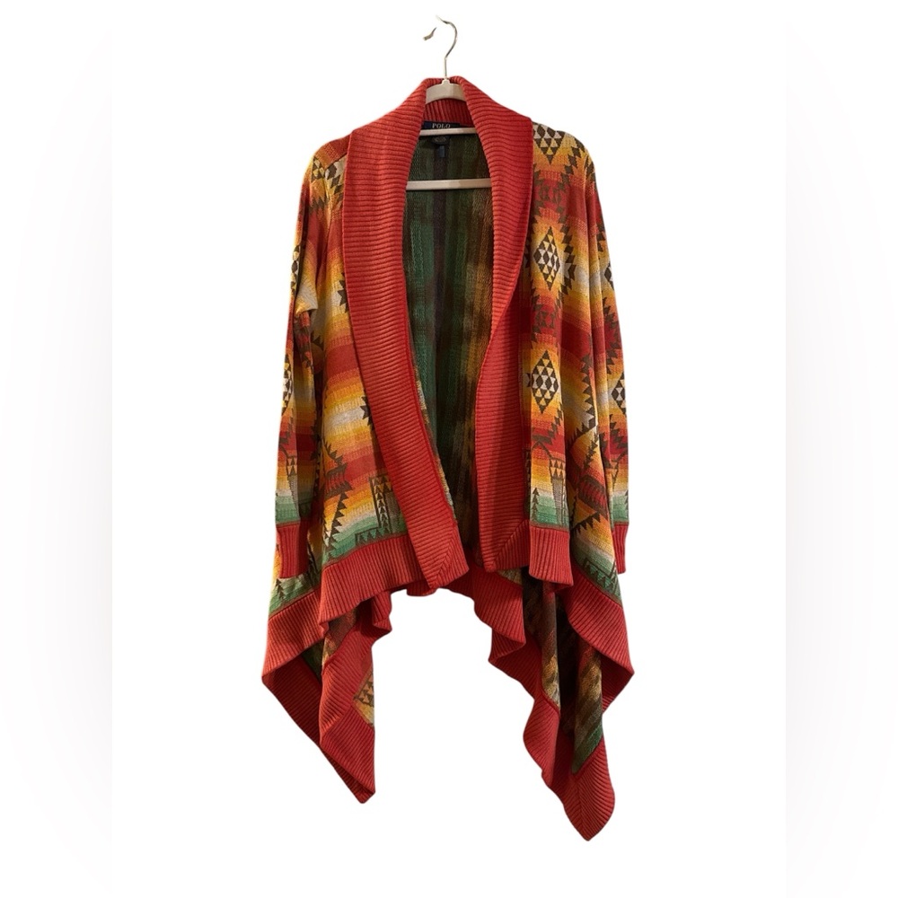Vintage Ralph Lauren Vibrant Patterned Cardigan Sweater